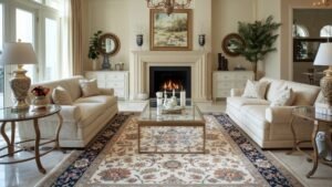 Professional Oriental rug cleaning in a clean Port St. Lucie home