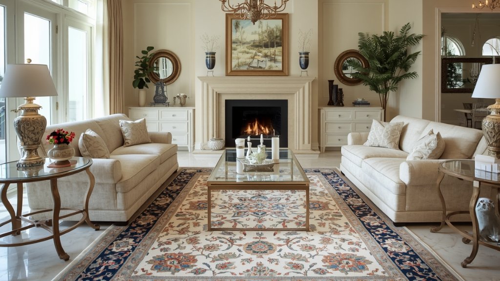 Professional Oriental rug cleaning in a clean Port St. Lucie home