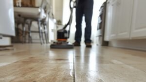 Professional tile and grout cleaning for dirty grout lines in a Port St. Lucie home
