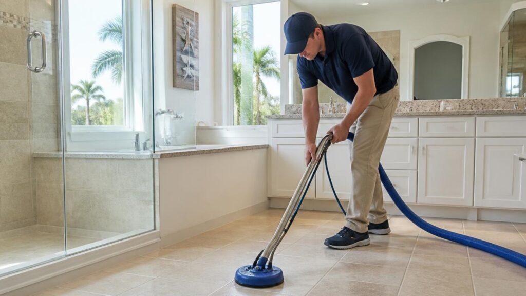 Bathroom Tile Cleaning in Port St. Lucie Remove Soap Scum, Grime, and Buildup
